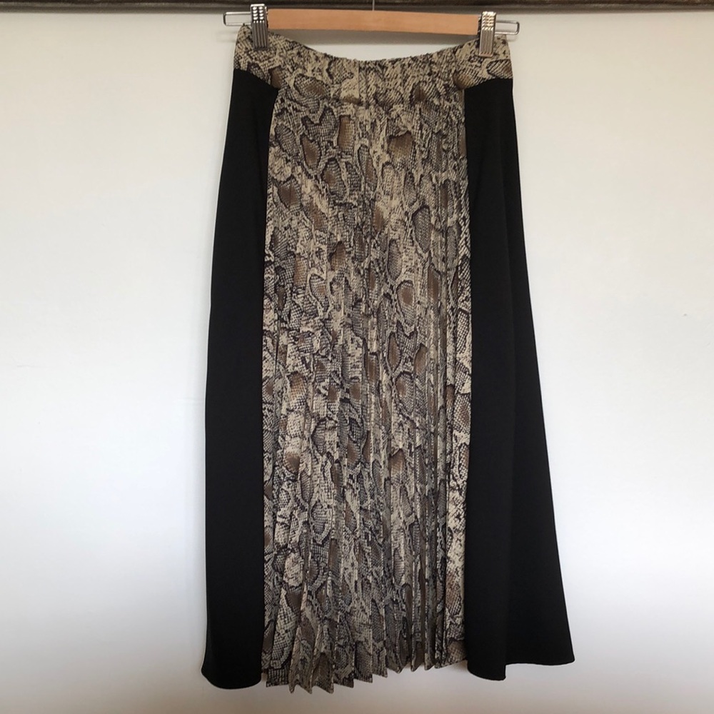 Zara Snakeskin Print Skirt
